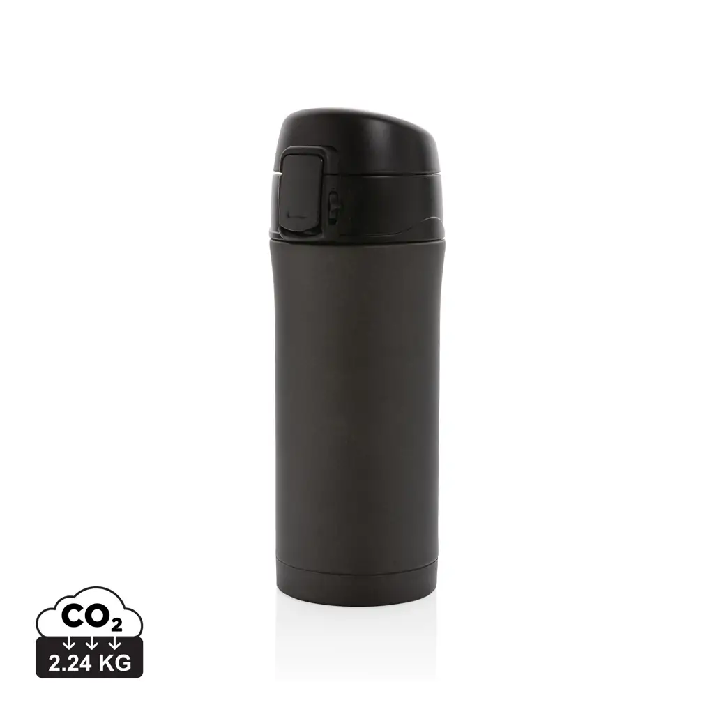 Metalna termo šalica s jednostavnim zaključavanjem P432.76 black-13 Metalna termo šalica s jednostavnim zaključavanjem P432.76 black-13