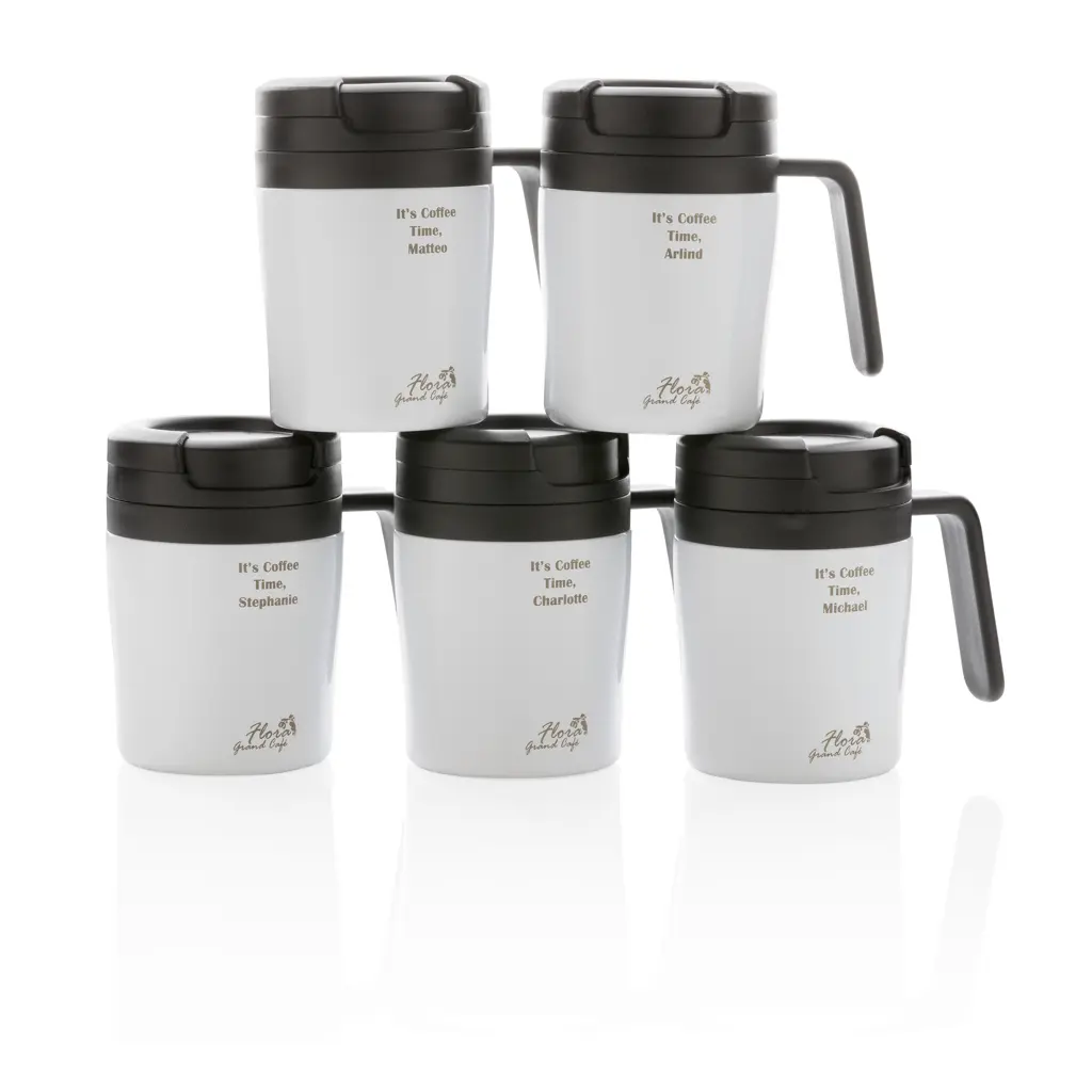 Putna šalica za kavu 160 ml s ručkom P432.94 white-10
