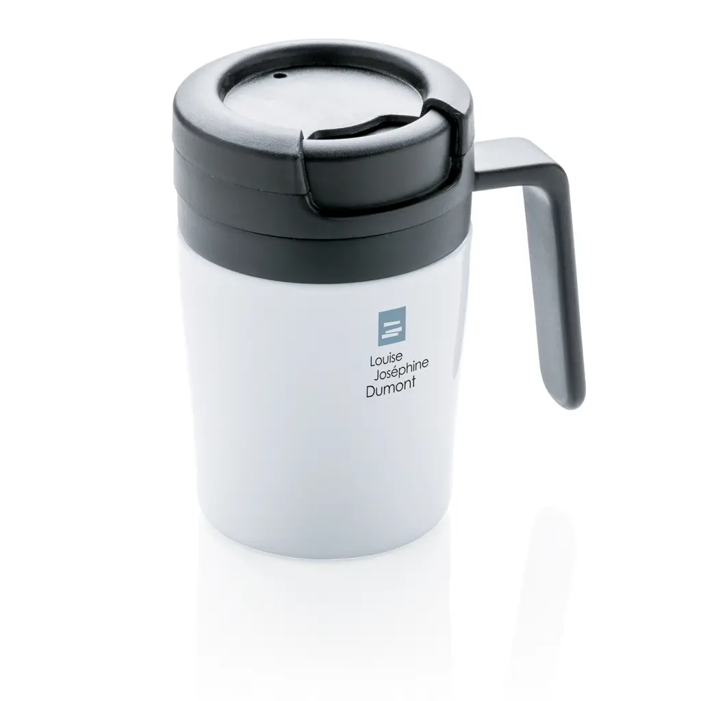 Putna šalica za kavu 160 ml s ručkom P432.94 white-3