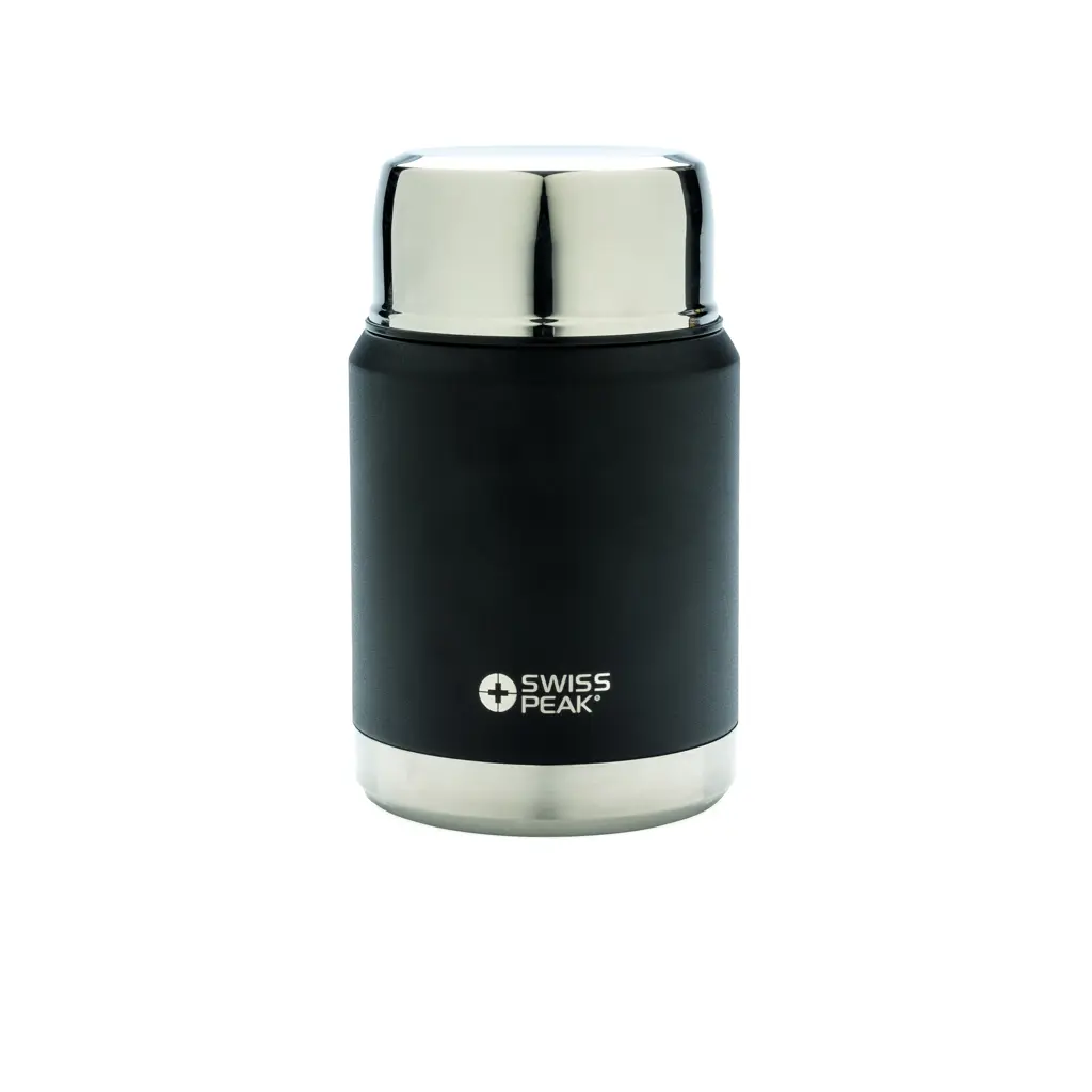 Bakrena termo kutija za ručak Swiss Peak Elite P432.98 black-2