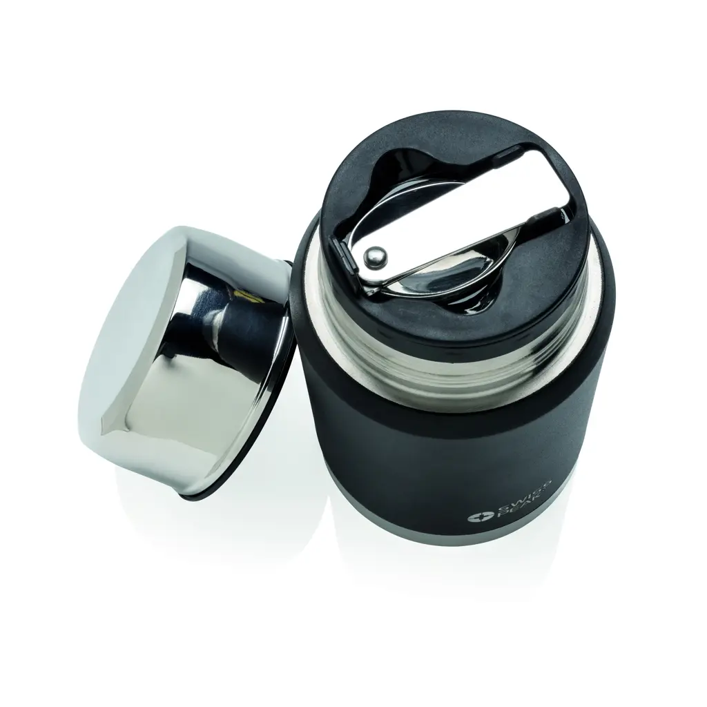 Bakrena termo kutija za ručak Swiss Peak Elite P432.98 black-6