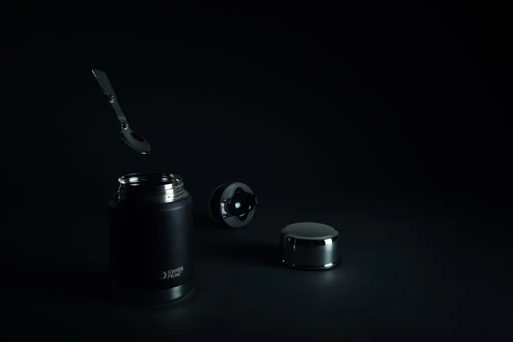 Bakrena termo kutija za ručak Swiss Peak Elite P432.98 black-10