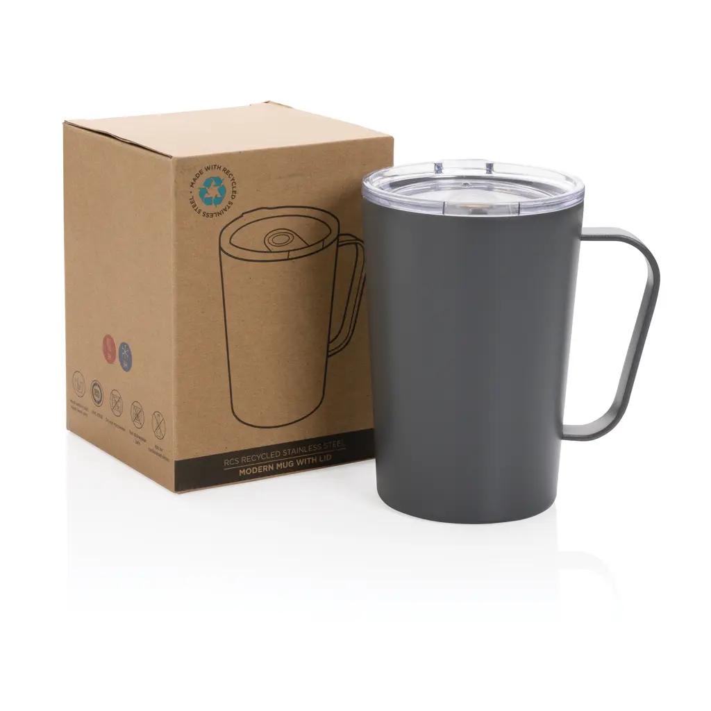 Termo šalica s poklopcem RCS P433.05 grey-11