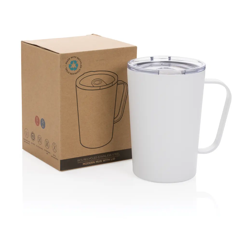 Termo šalica s poklopcem RCS P433.05 white-11