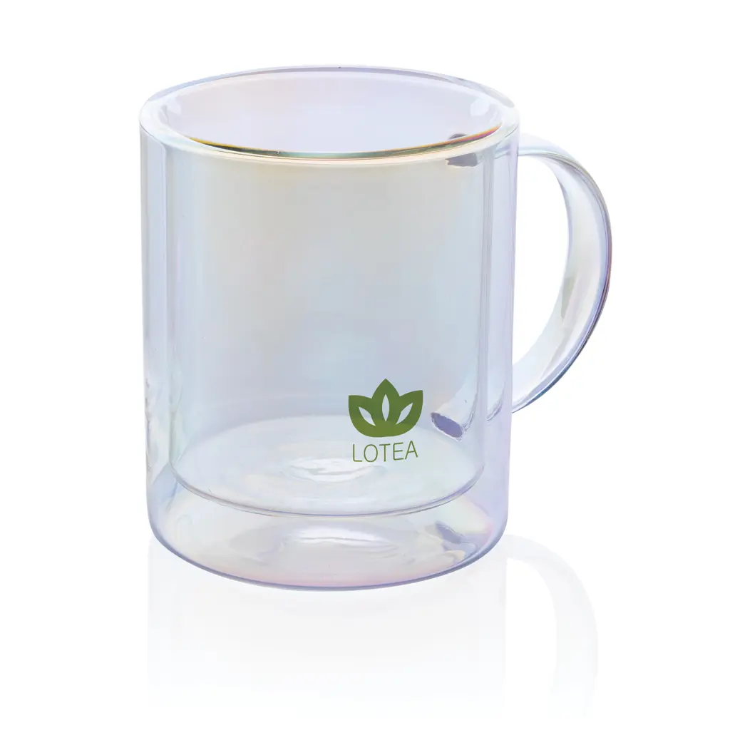 Šalica od galvaniziranog stakla s dvostrukom stijenkom Deluxe P433.11 transparent-8