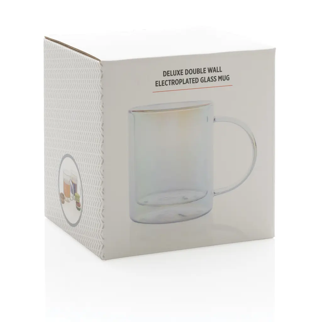 Šalica od galvaniziranog stakla s dvostrukom stijenkom Deluxe P433.11 transparent-12