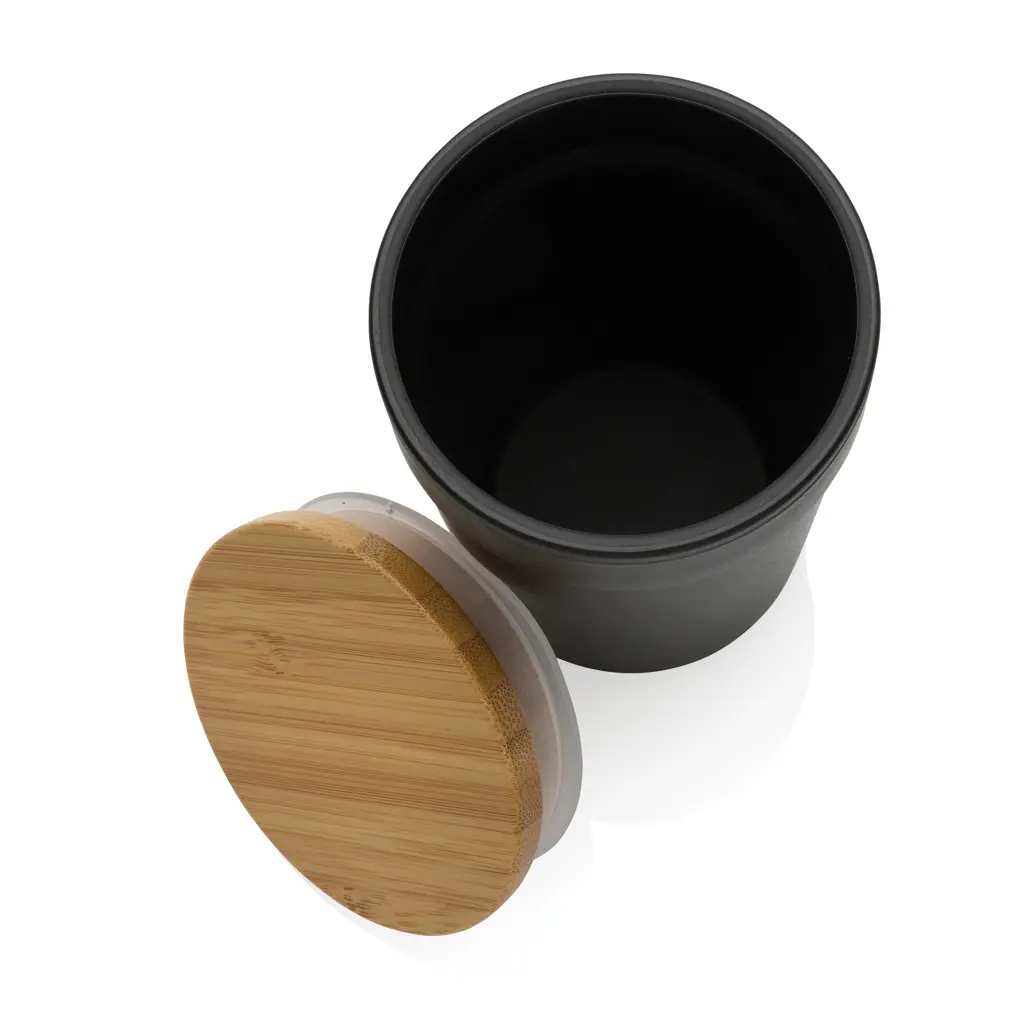 Šalica s poklopcem od FSC bambusa P433.29 black-4