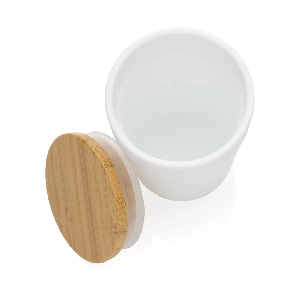 Šalica s poklopcem od FSC bambusa P433.29 white-4