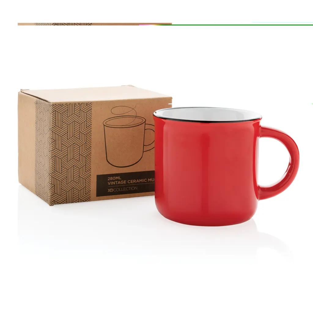 Keramička šalica Vintage 280 ml P434.03 red-8