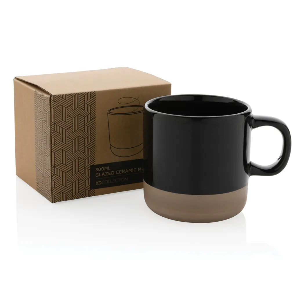 Glazirana keramička šalica 360 ml P434.11 black-7