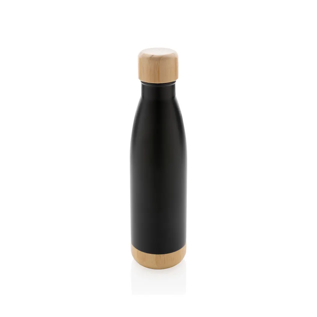 Promotivna termosica s poklopcem i dnom od bambusa P436.79 black-1