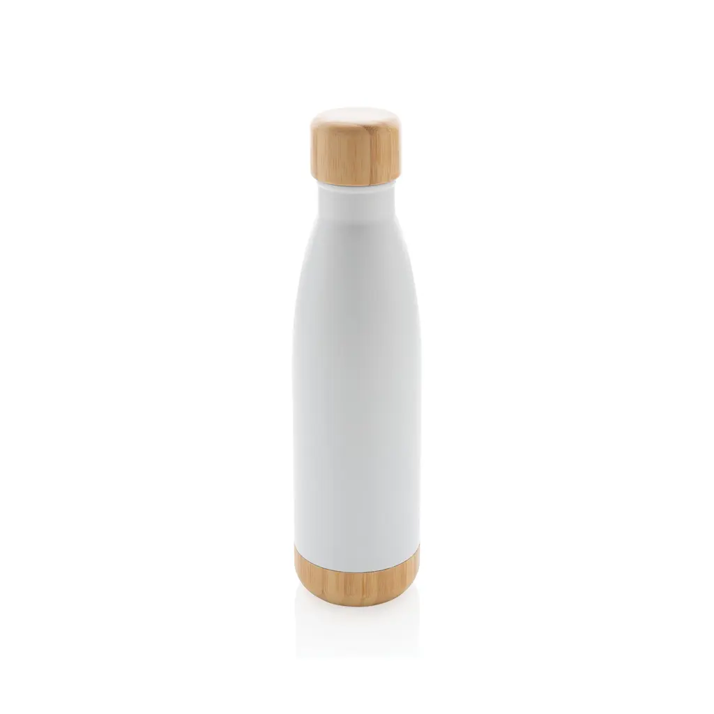 Promotivna termosica s poklopcem i dnom od bambusa P436.79 white-1