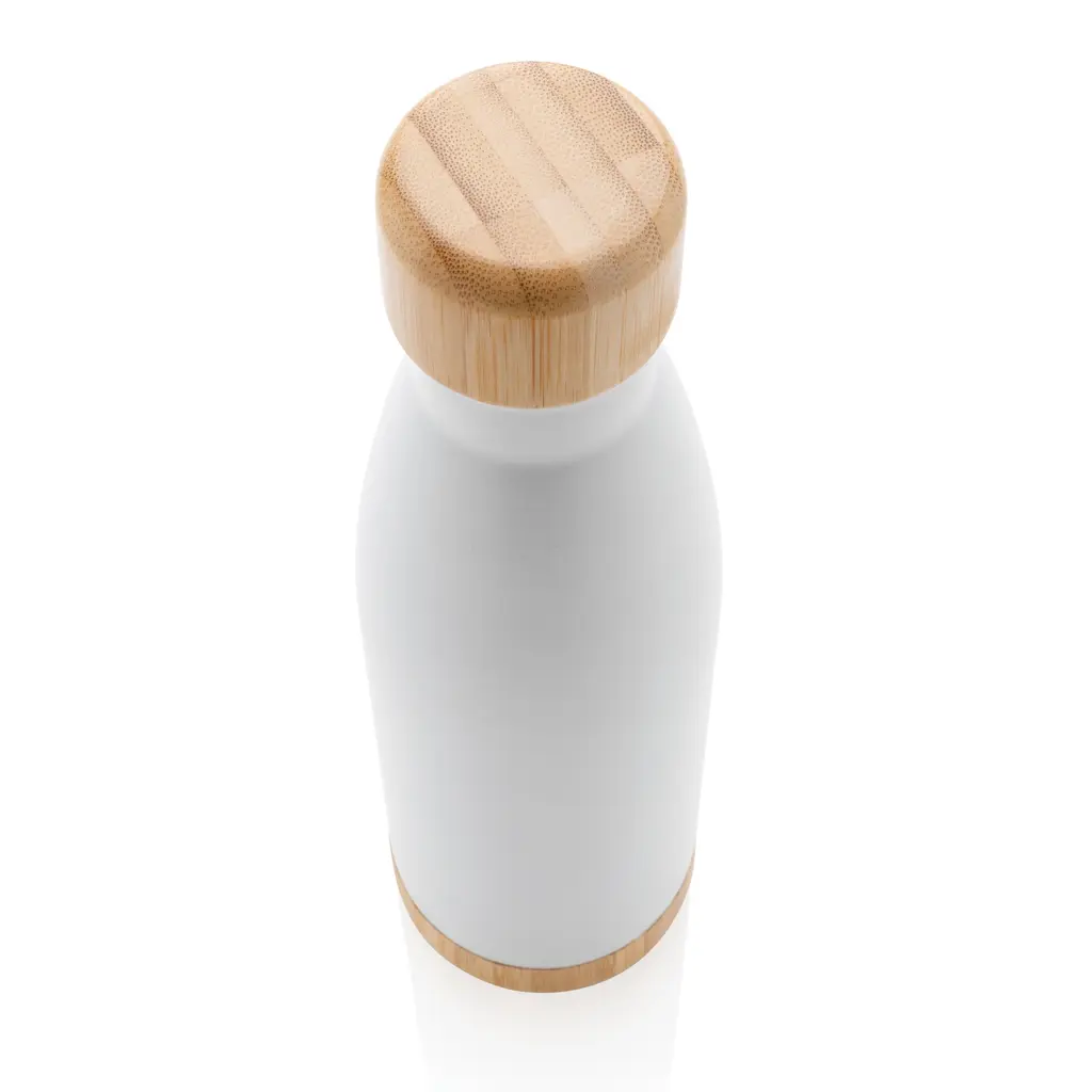 Promotivna termosica s poklopcem i dnom od bambusa P436.79 white-4