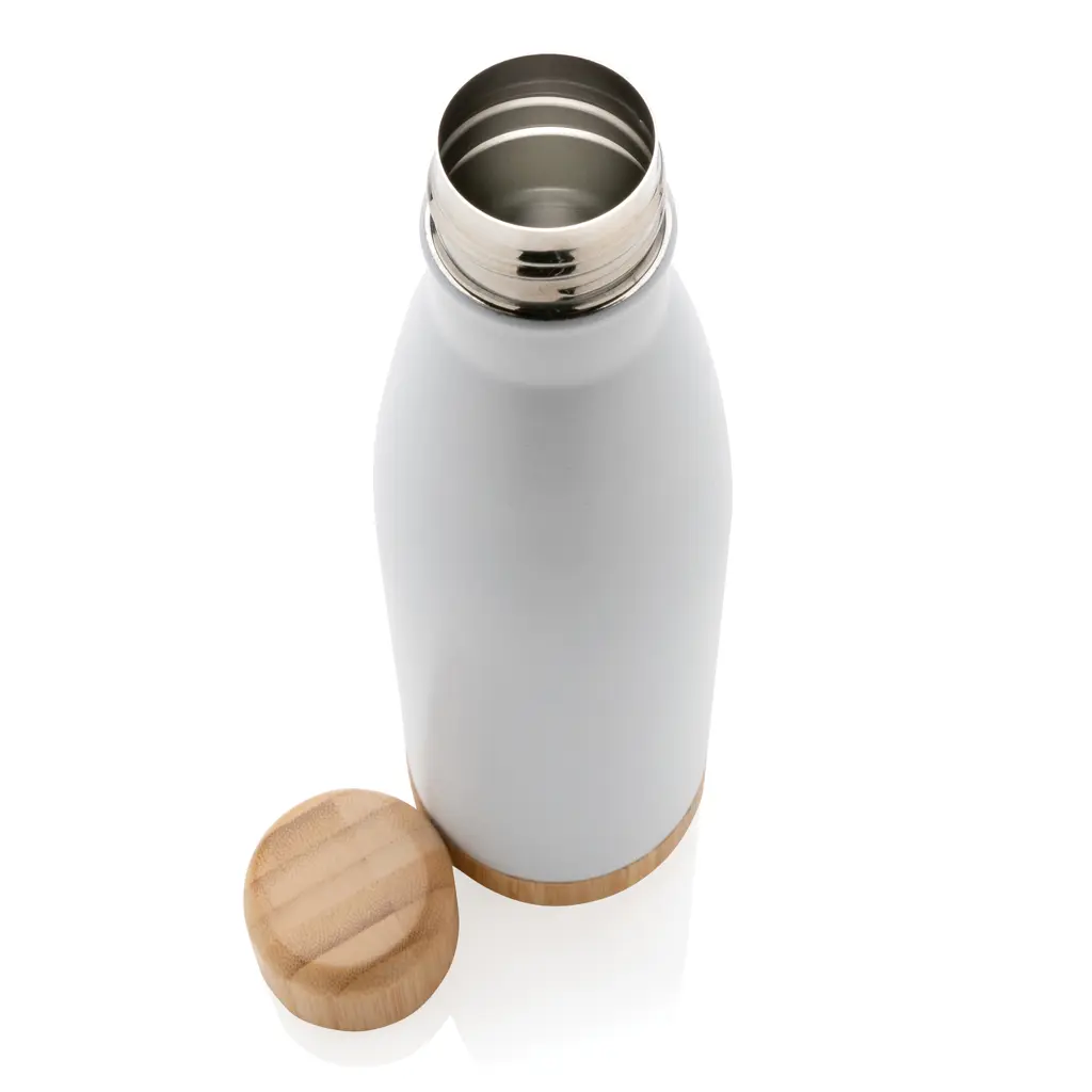 Promotivna termosica s poklopcem i dnom od bambusa P436.79 white-5