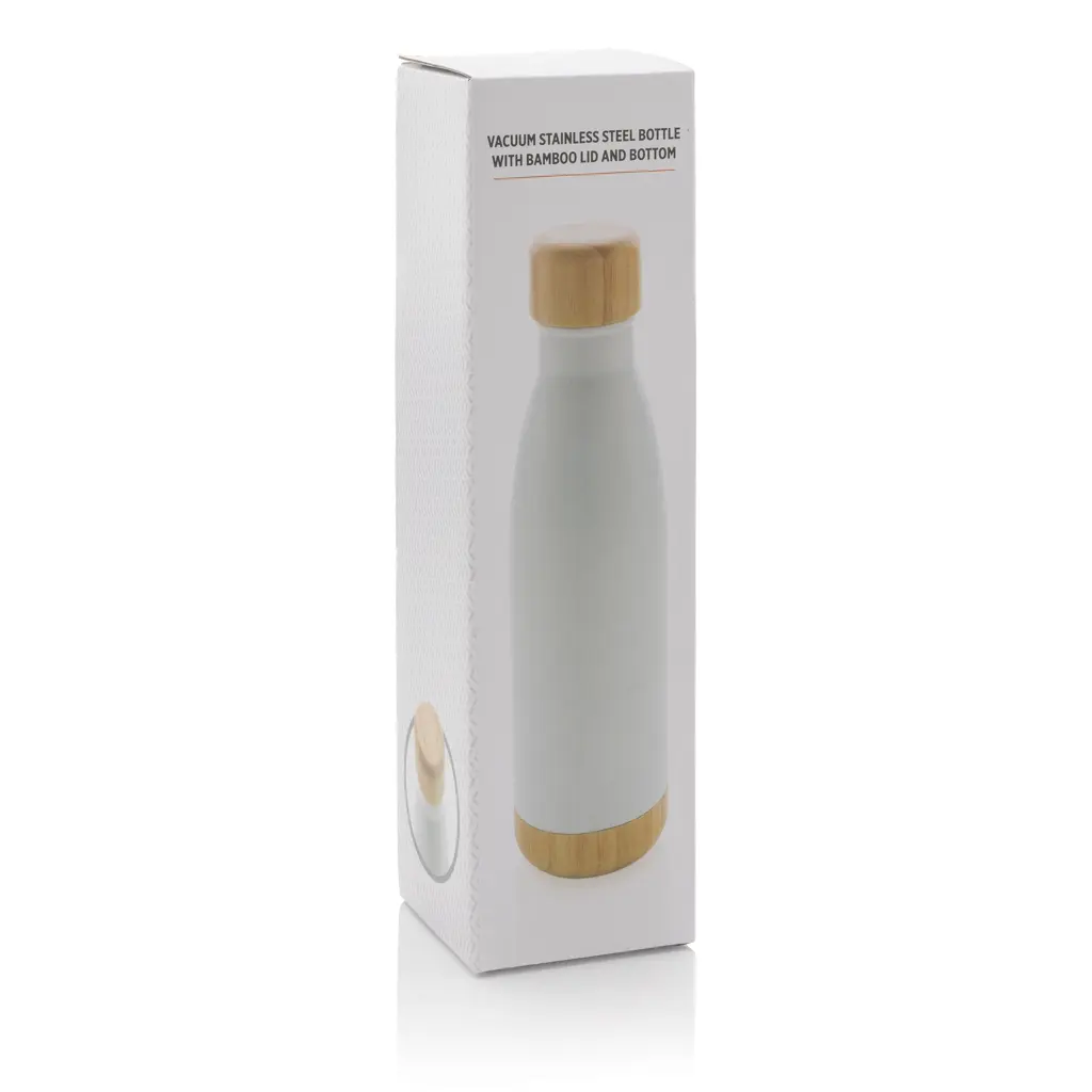 Promotivna termosica s poklopcem i dnom od bambusa P436.79 white-9