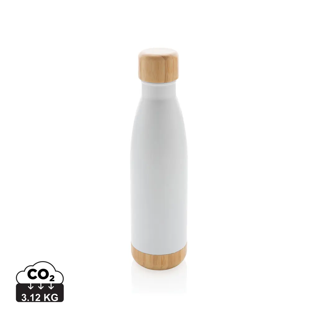 Promotivna termosica s poklopcem i dnom od bambusa P436.79 white-0