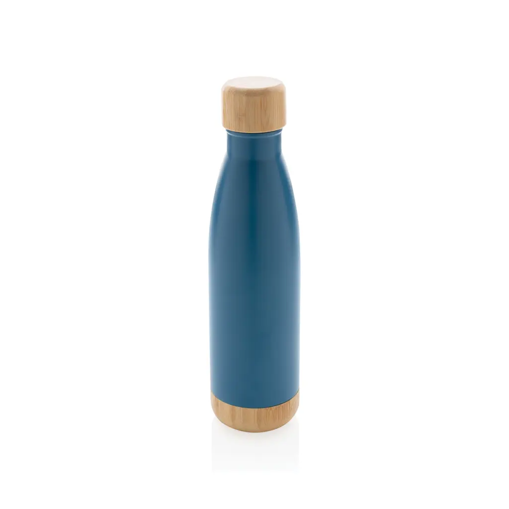 Promotivna termosica s poklopcem i dnom od bambusa P436.79 blue-1