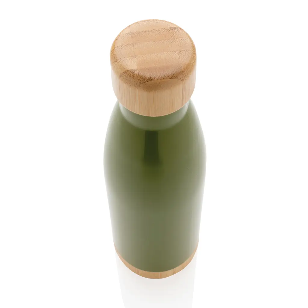Promotivna termosica s poklopcem i dnom od bambusa P436.79 green-4
