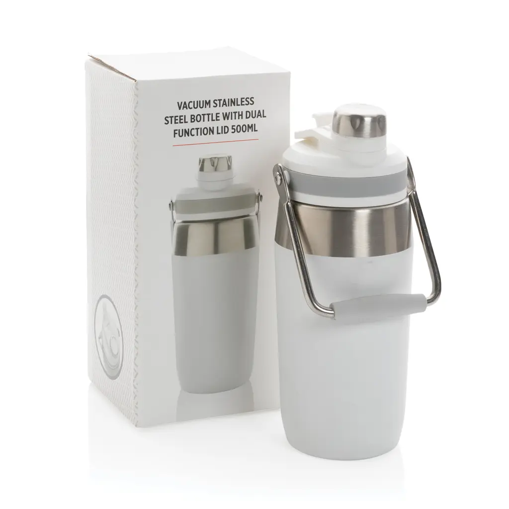 Promotivna termosica s dvostrukim poklopcem 500 ml P436.97 white-13