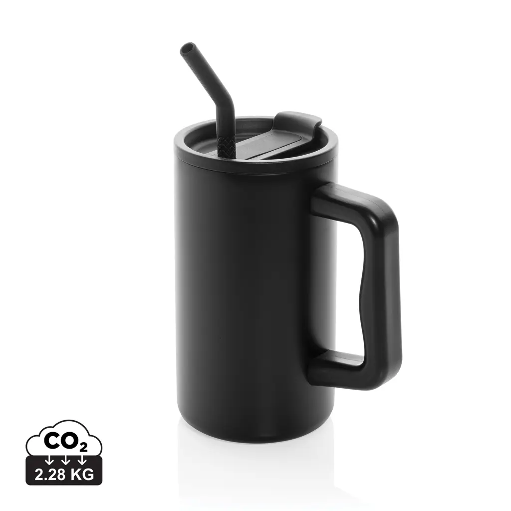 Termo šalica od recikliranog čelika 800 ml Cube RCS P437.31 black-0