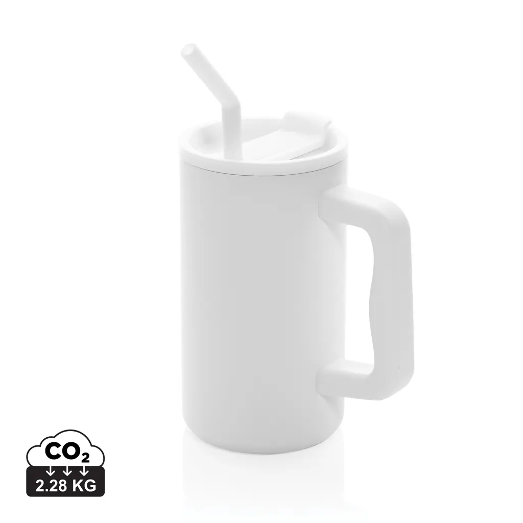 Termo šalica od recikliranog čelika 800 ml Cube RCS P437.31 white-0