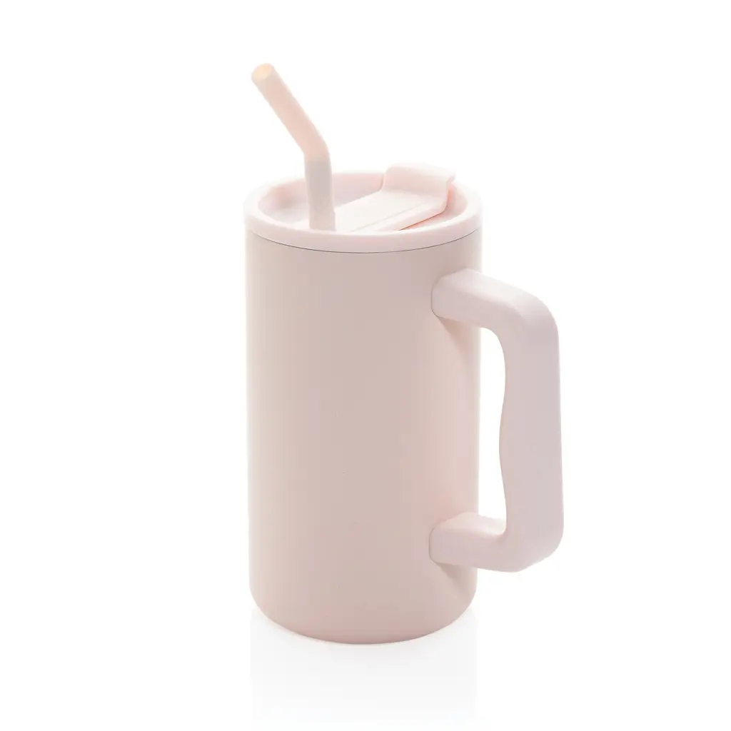 Termo šalica od recikliranog čelika 800 ml Cube RCS P437.31 pink-1
