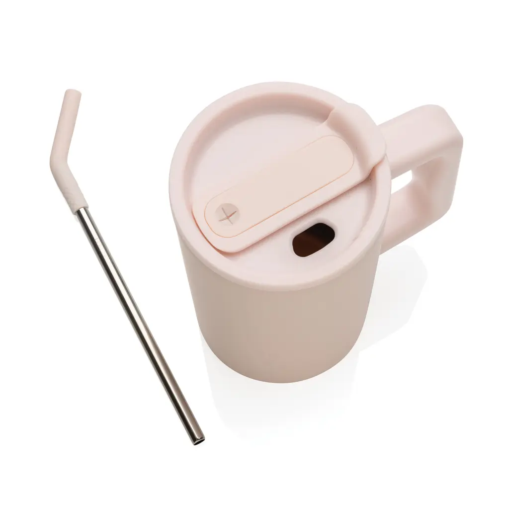 Termo šalica od recikliranog čelika 800 ml Cube RCS P437.31 pink-6