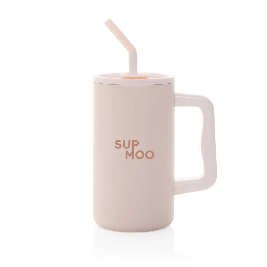 Termo šalica od recikliranog čelika 800 ml Cube RCS P437.31 pink-3