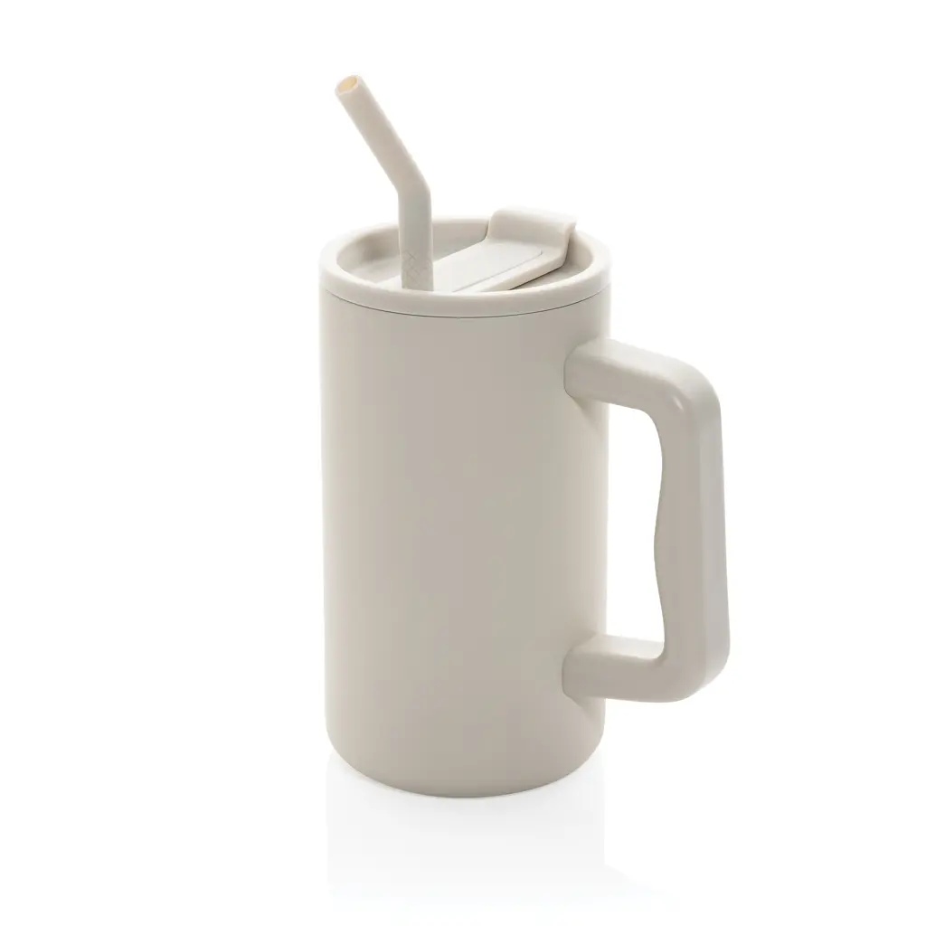 Termo šalica od recikliranog čelika 800 ml Cube RCS P437.31 beige-1
