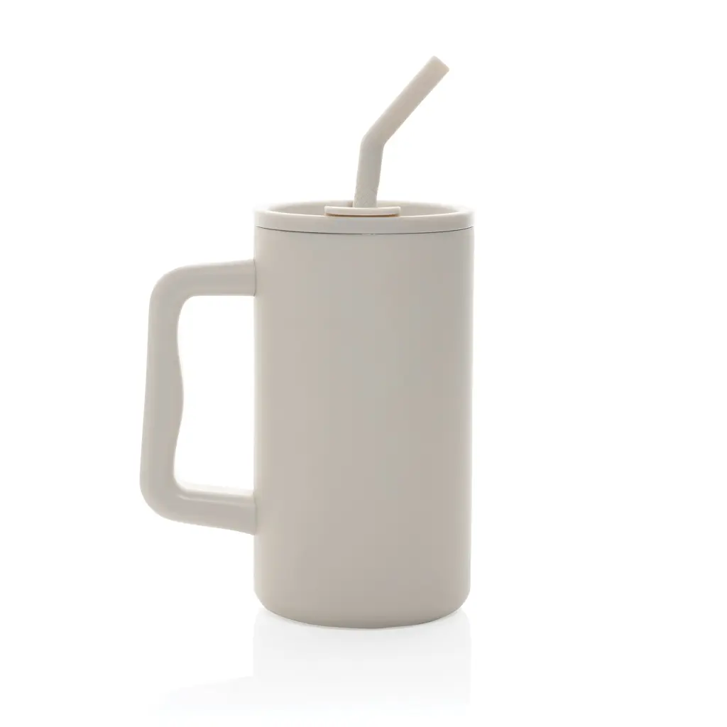 Termo šalica od recikliranog čelika 800 ml Cube RCS P437.31 beige-5