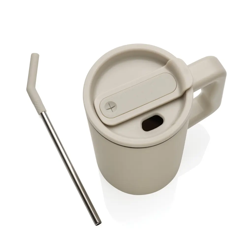 Termo šalica od recikliranog čelika 800 ml Cube RCS P437.31 beige-8