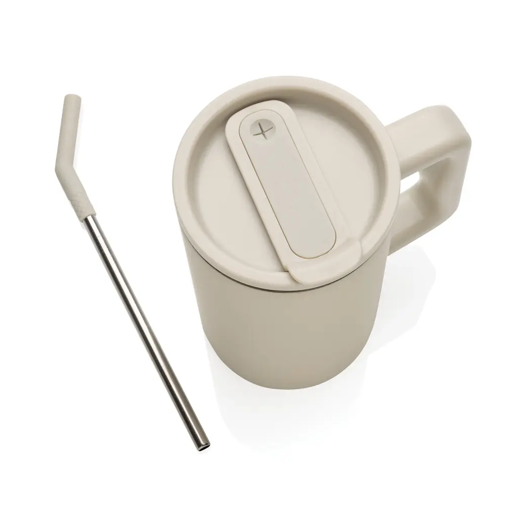 Termo šalica od recikliranog čelika 800 ml Cube RCS P437.31 beige-9