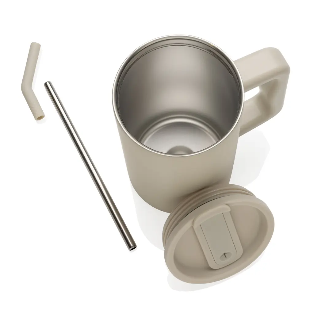 Termo šalica od recikliranog čelika 800 ml Cube RCS P437.31 beige-10