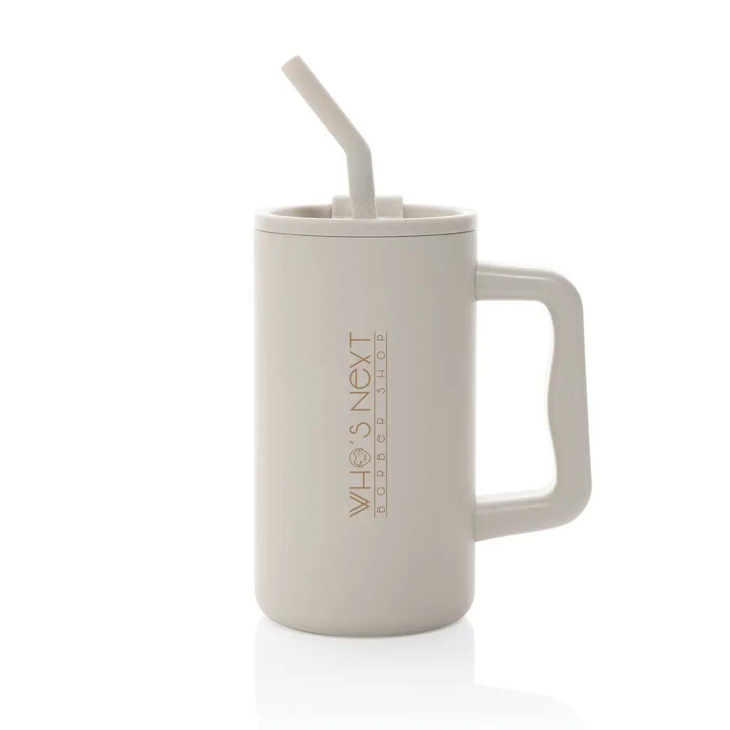 Termo šalica od recikliranog čelika 800 ml Cube RCS P437.31 beige-3