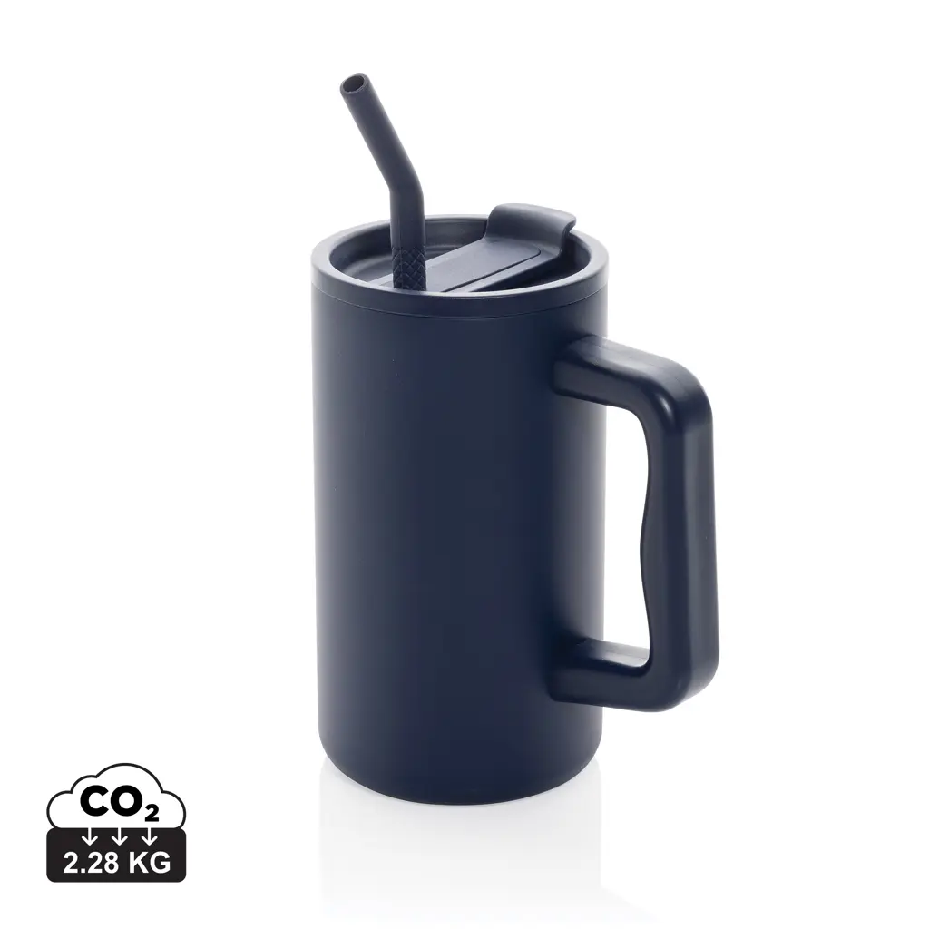 Termo šalica od recikliranog čelika 800 ml Cube RCS P437.31 navy-0