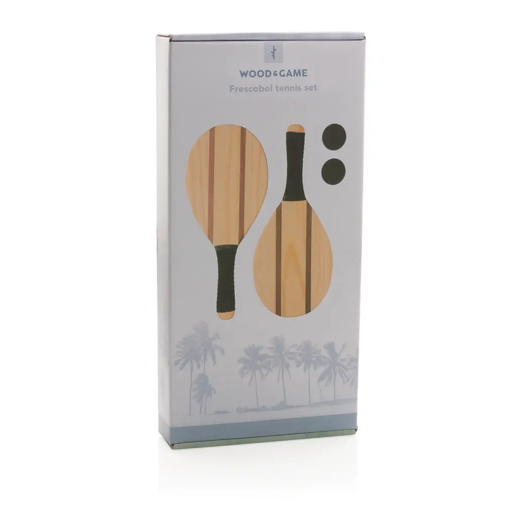 Drveni set za tenis freskobol P453.50 brown-8