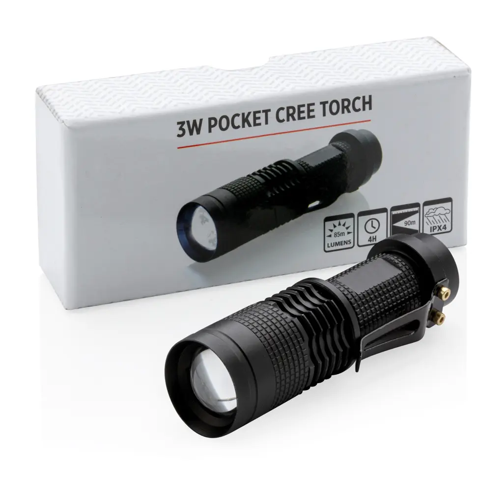 Džepna svjetiljka 3W CREE P513.57 black-13