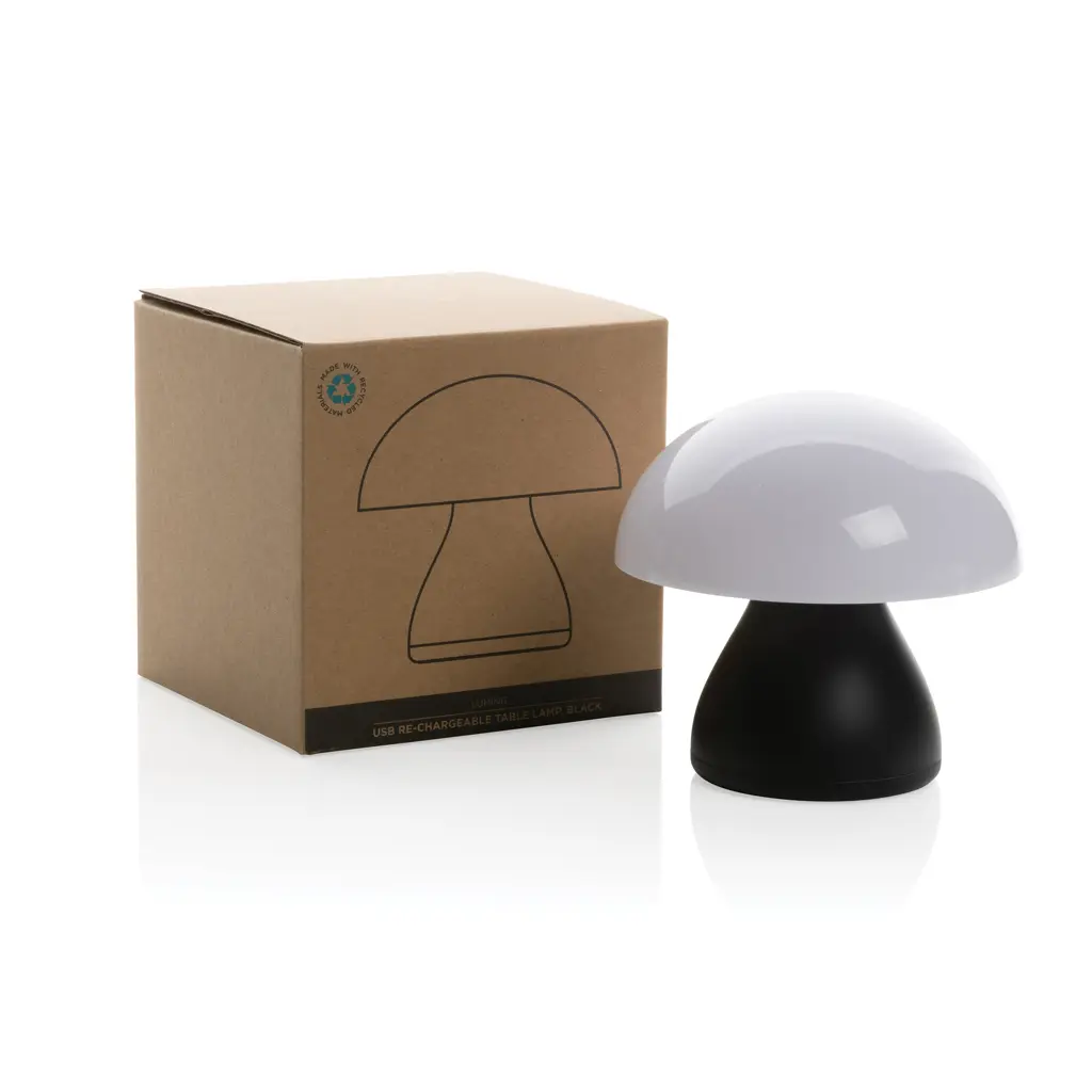 Stolna USB lampa od reciklirane plastike Luming RCS P513.74 black-10