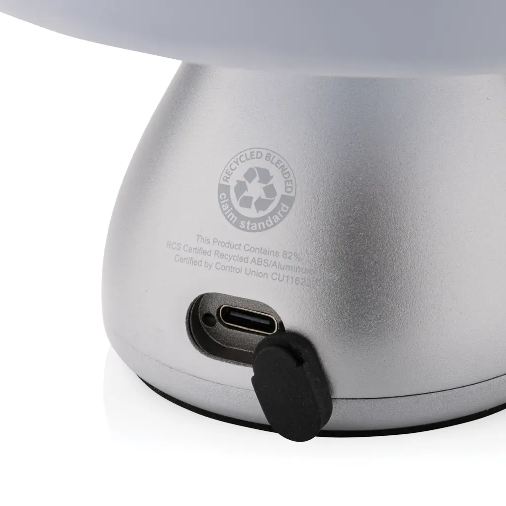 Stolna USB lampa od reciklirane plastike Luming RCS P513.74 grey-4
