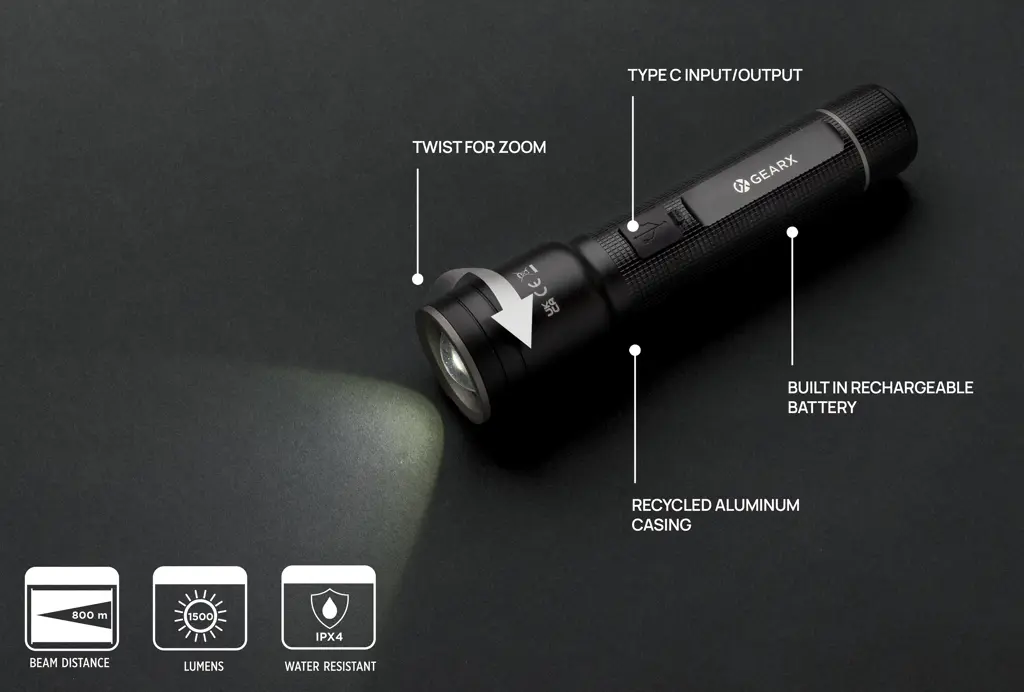 Baterijska lampa RCS punjiva P513.93 black-14