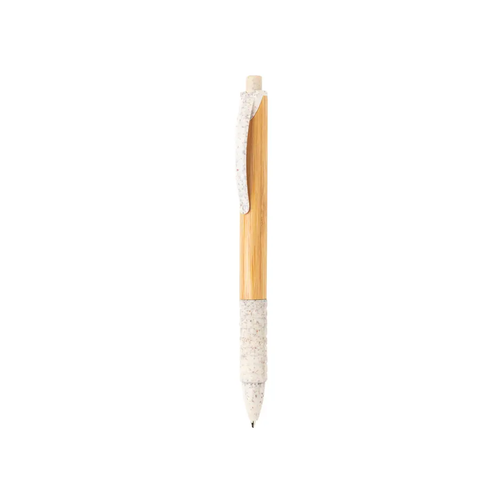 Olovka od bambusa i pšenične slame P610.53 white-1