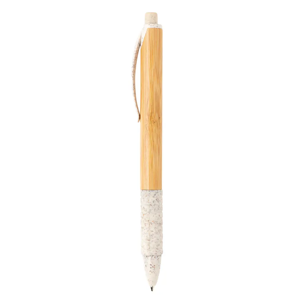 Olovka od bambusa i pšenične slame P610.53 white-2