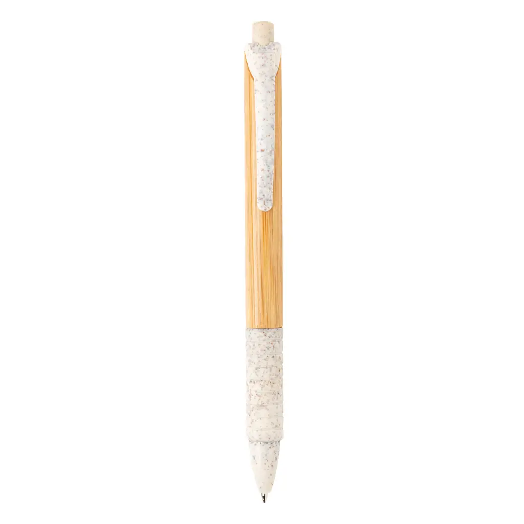 Olovka od bambusa i pšenične slame P610.53 white-4