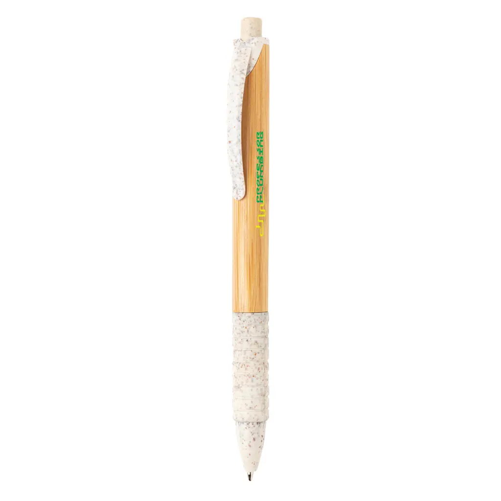 Olovka od bambusa i pšenične slame P610.53 white-3