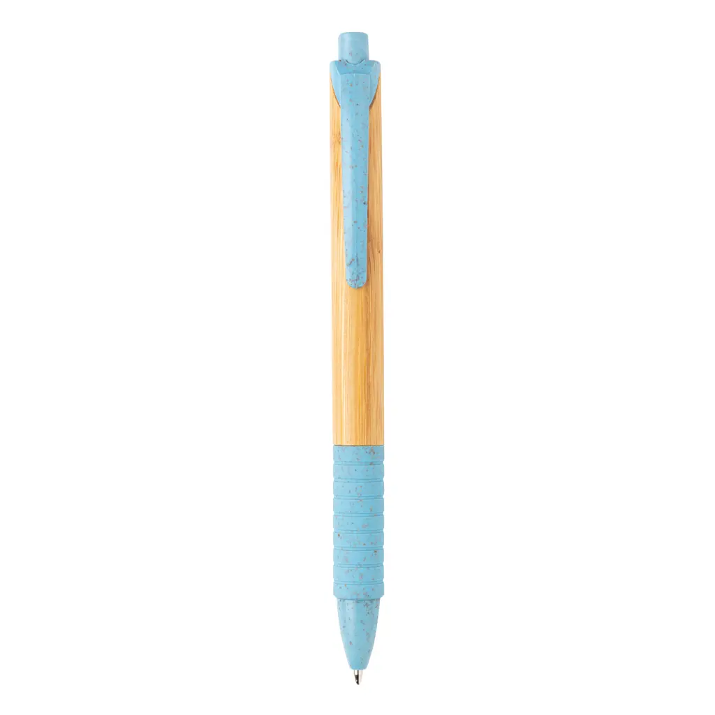 Olovka od bambusa i pšenične slame P610.53 blue-4