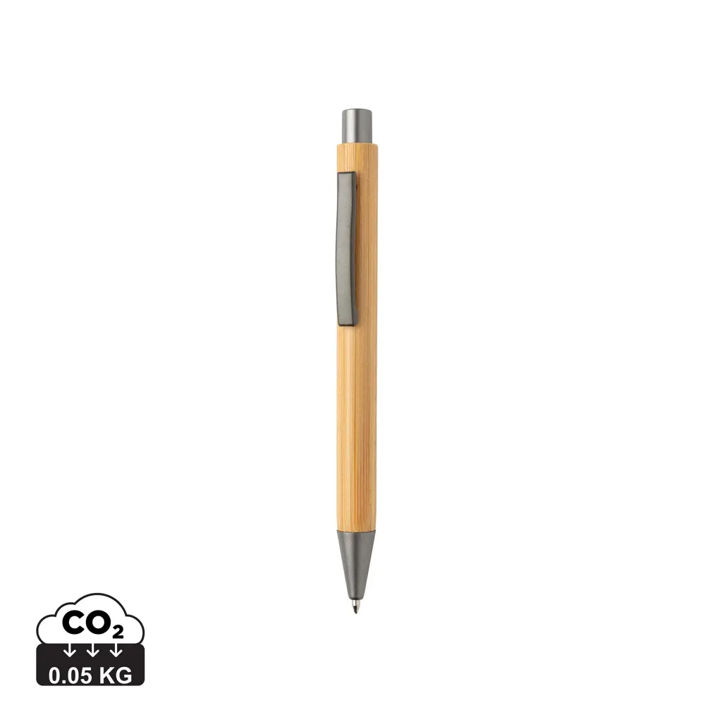Kemijska olovka od bambusa tankog dizajna P610.56 brown-0