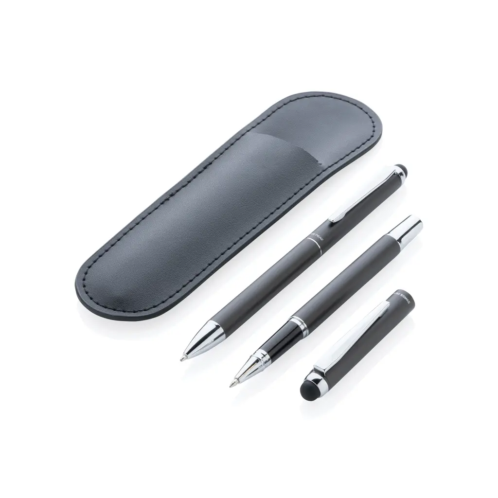 Set kemijskih olovki u PU torbici Swiss peak P611.01 black-1