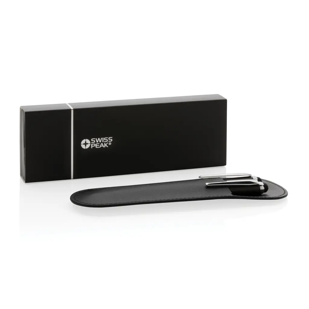 Set kemijskih olovki u PU torbici Swiss peak P611.01 black-10