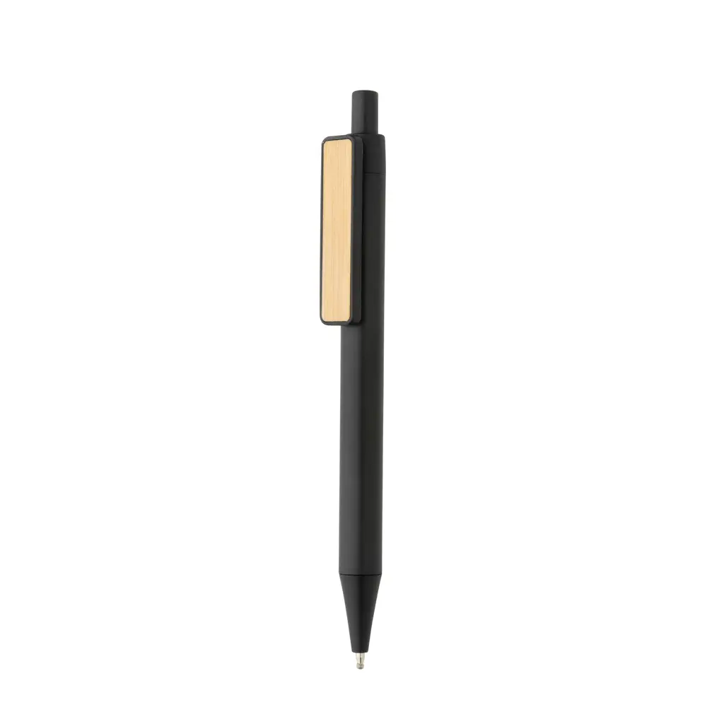 Kemijska olovka s klipsom od bambusa GRS RABS P611.08 black-1
