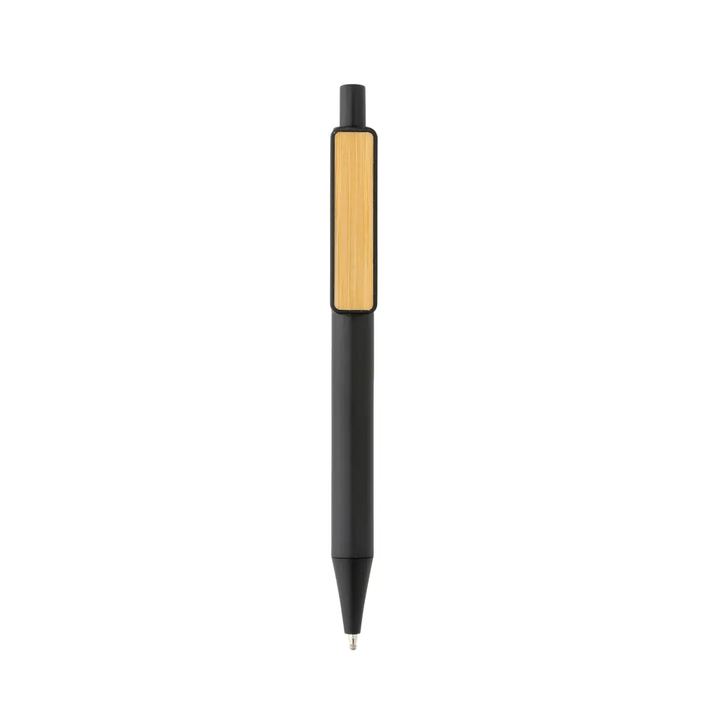Kemijska olovka s klipsom od bambusa GRS RABS P611.08 black-2